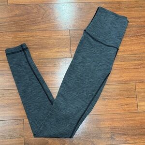 Lululemon Wunder Under Pant Size 4 Luon 31” Heathered Gray High Rise Leggings